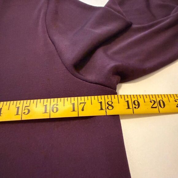 BCBGMAXAZRIA Long Duster/Cardigan W/Velvet Burnout Sash in Deep Purple Sz M - Picture 7 of 13